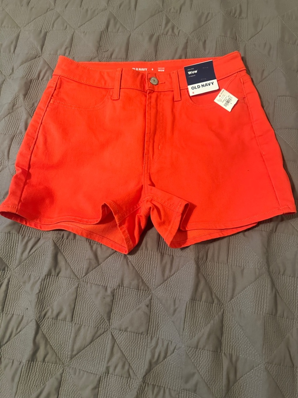 Old Navy Women's Vibrant Orange Denim Shorts